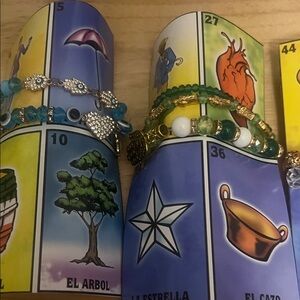 Elegant Silver and Blue Beaded Bracelet